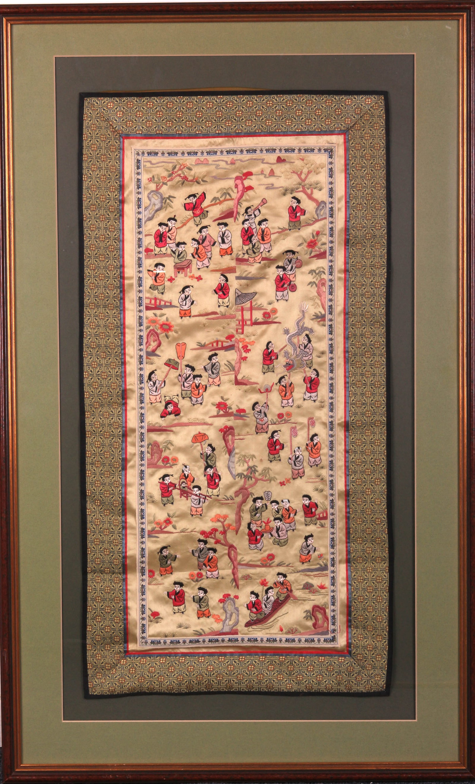 CHINESE EMBROIDERY OF CHILDREN PLAYING (1 of 2)