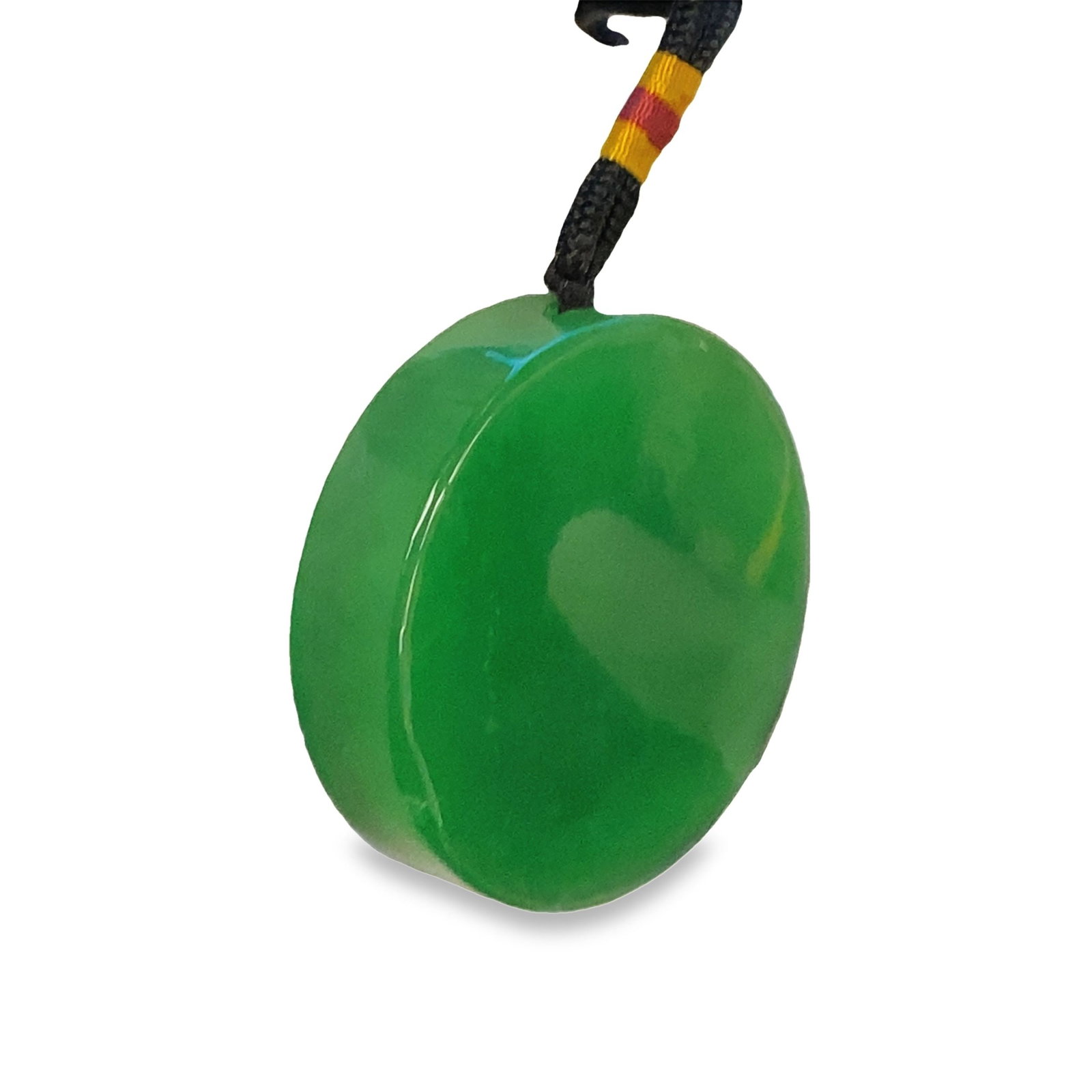 A CIRCULAR JADEITE PENDANT - 3