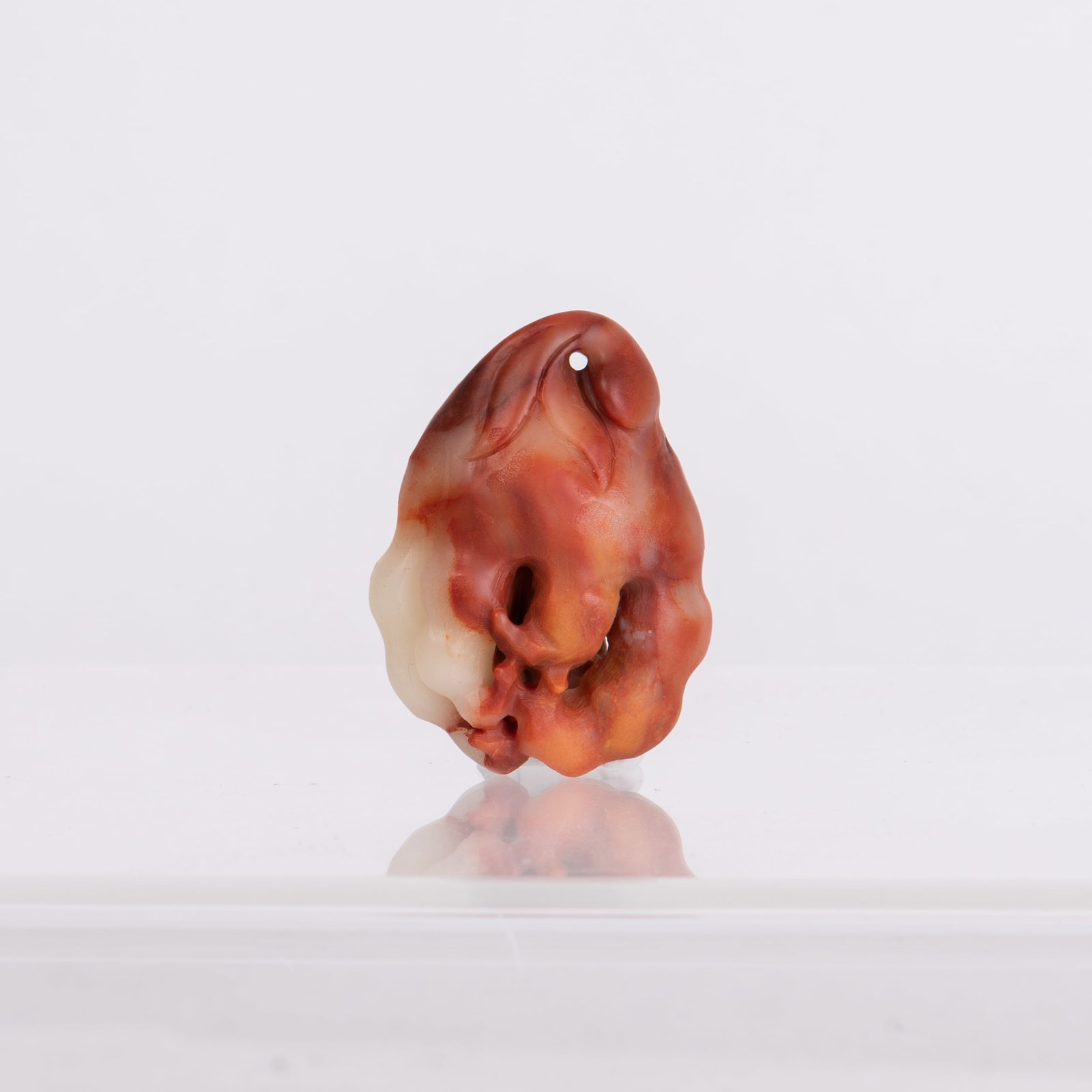 A SHOUSHAN STONE: A Shoushan stone. 2"h x 0.5"w x 1.5"l