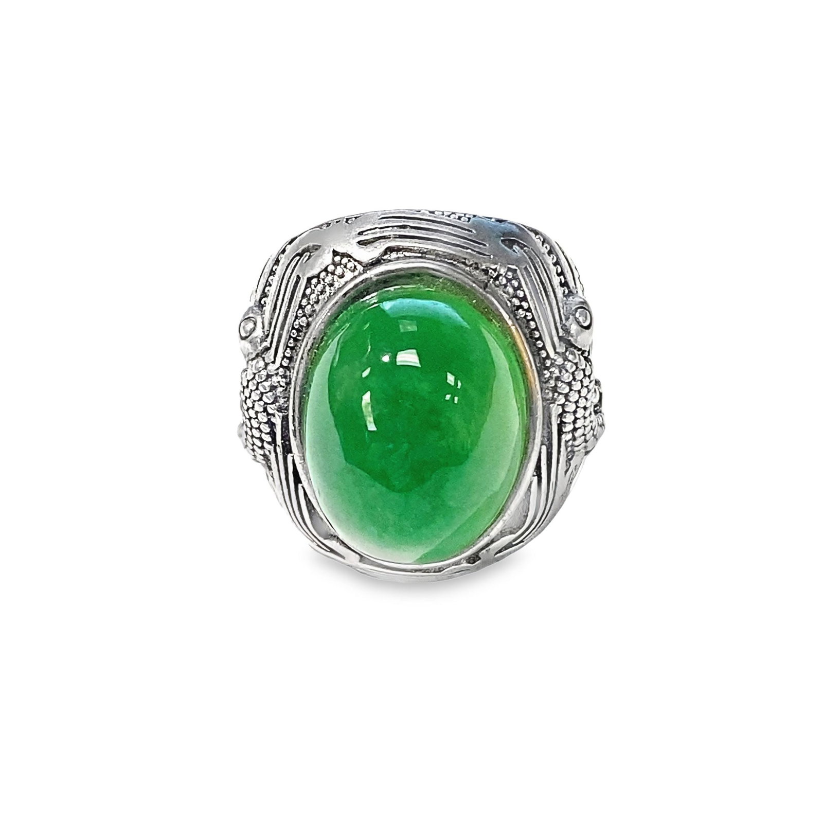 GEMSTONE RING: A gemstone ring. Size: 9