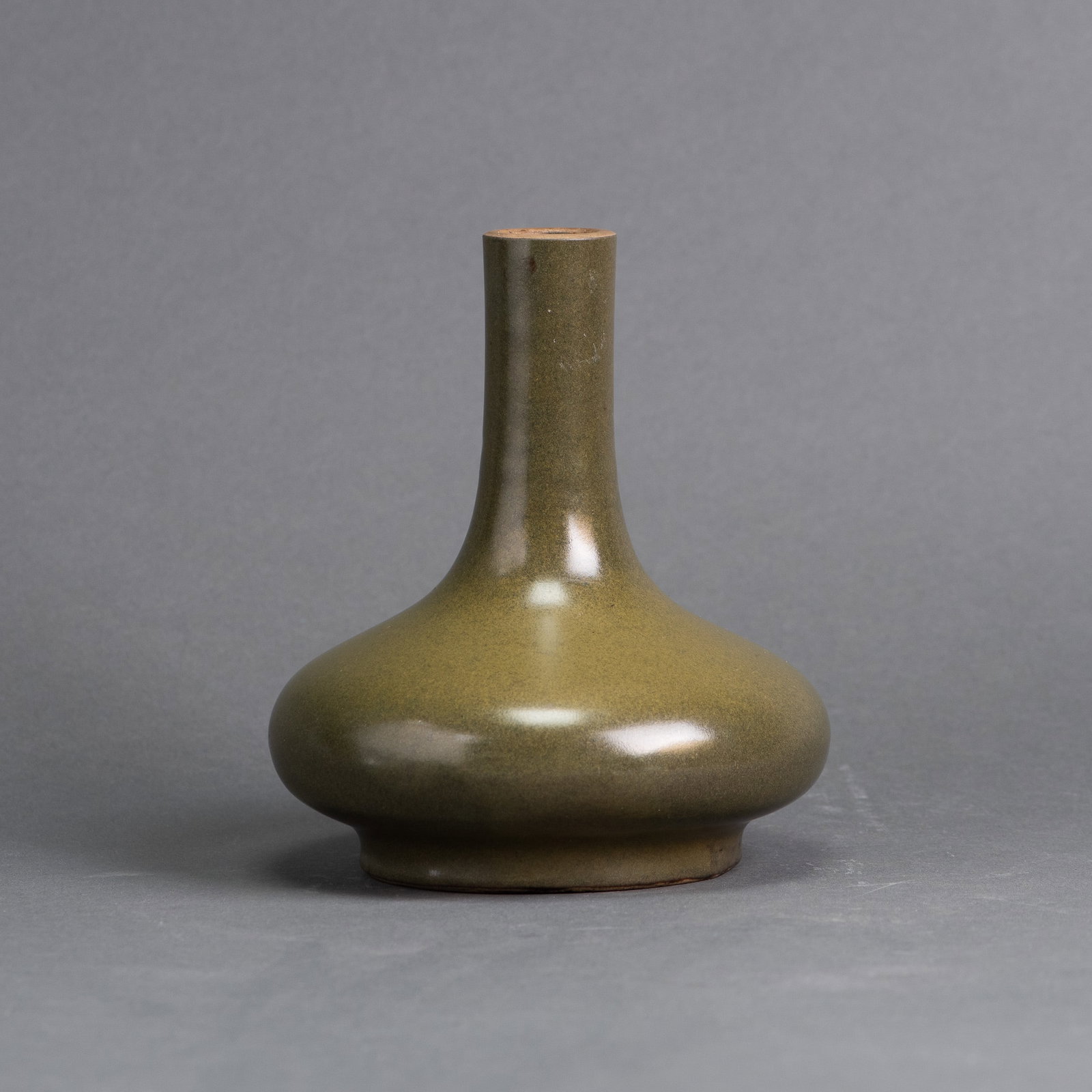 CHINESE TEADUST-GLAZED VASE, QING DYNASTY (1 of 4)