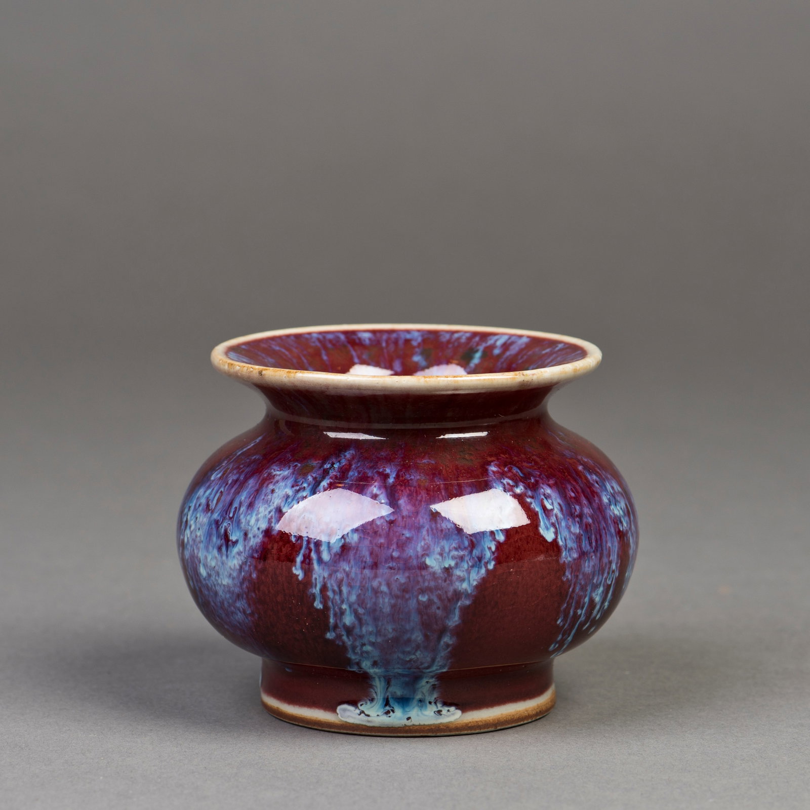 CHINESE FLAMBE-GLAZED PORCELAIN WATER POT (1 of 3)