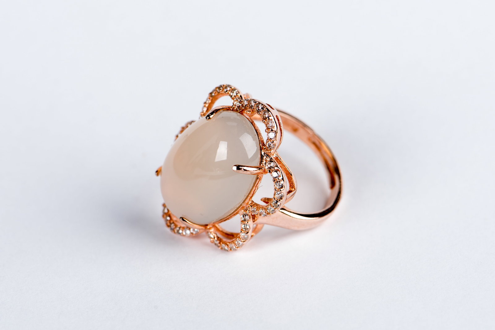 JADEITE AND DIAMOND RING - 2
