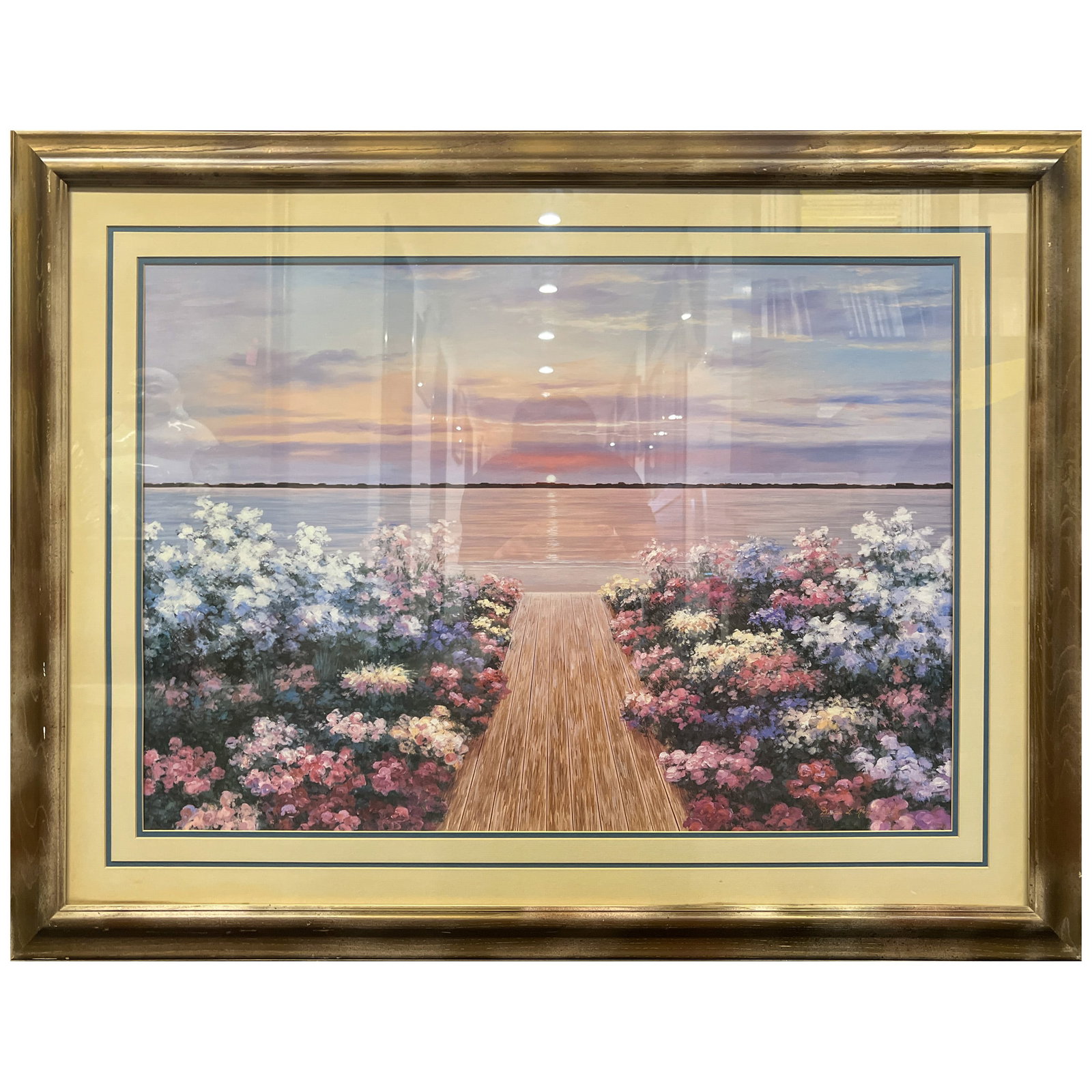 DIANE ROMANELLO, PRINT: Diane Romanello (American, b. 1944), "Morning View." Print, signed lower right. Image: 23.23"h x 33.27"w (59 x 84.5 cm); Overall (with frame): 34.65"h x 44.49"w (88 x 113 cm)
