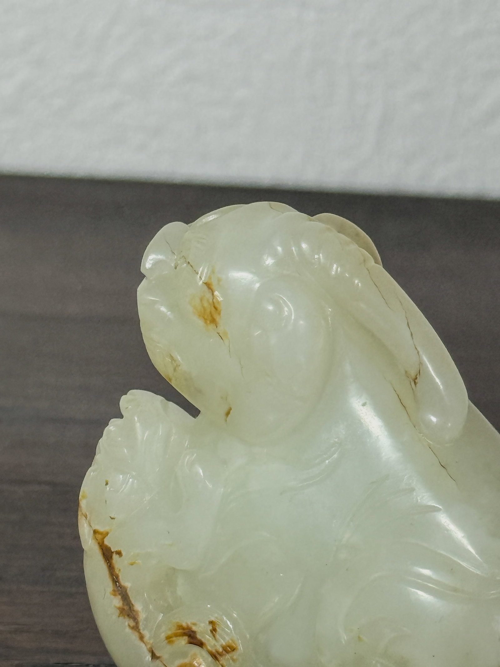 CHINESE CELADON JADE FOO LION GROUP - 8