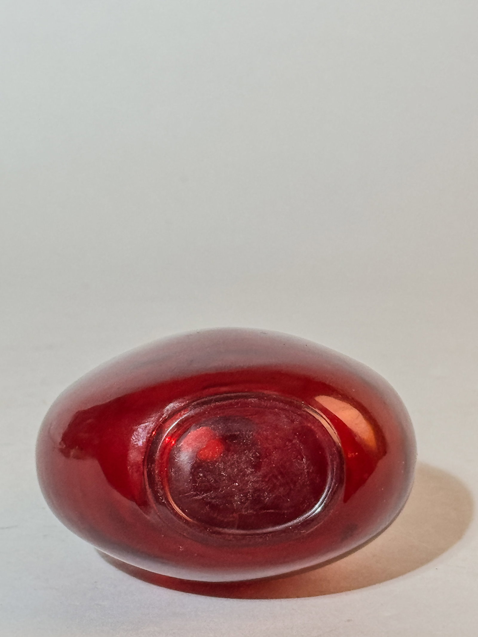 CHINESE RUBY RED PEKING GLASS SNUFF BOTTLE - 7