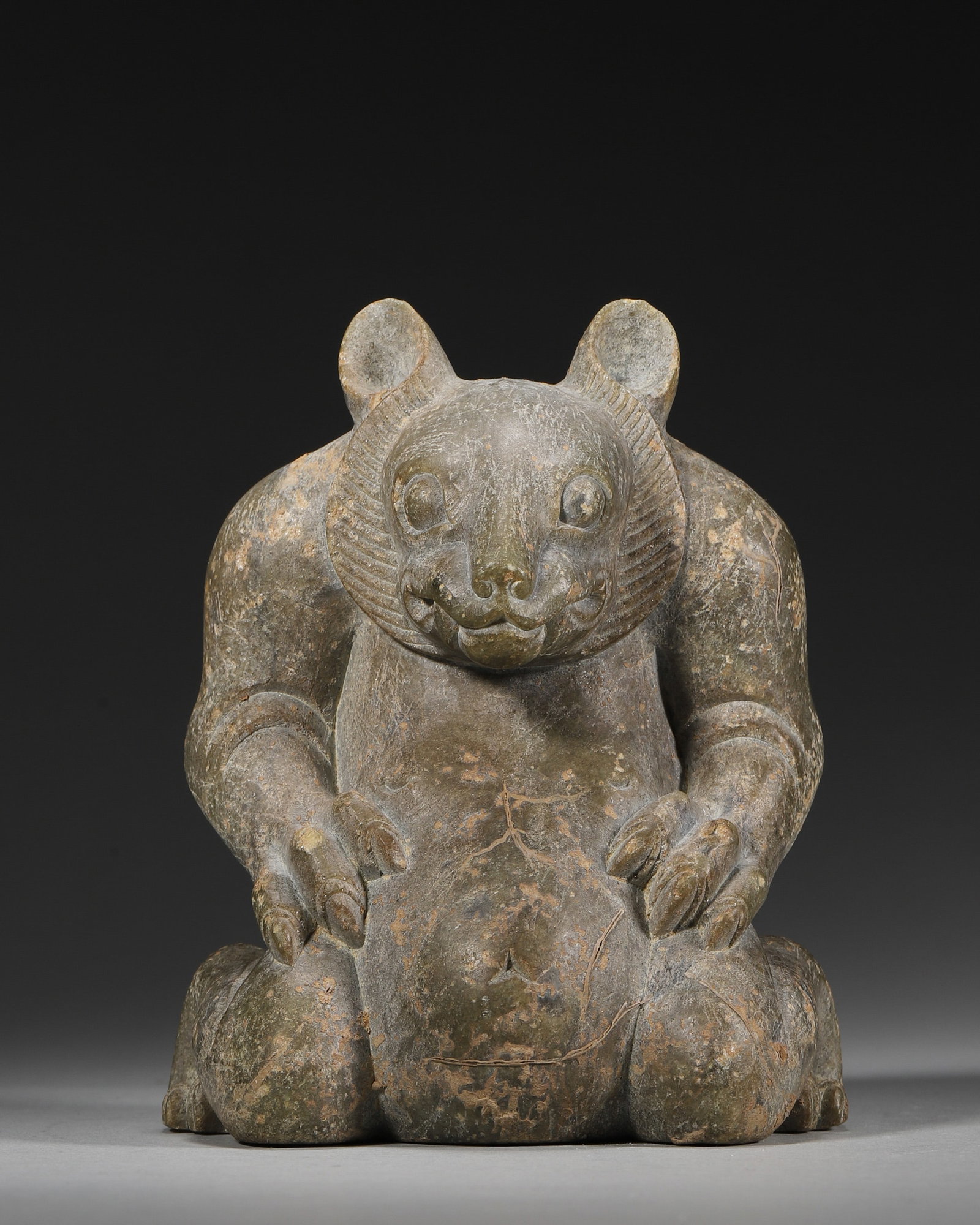 A STONE BEAR-FORM ORNAMENT (1 of 7)