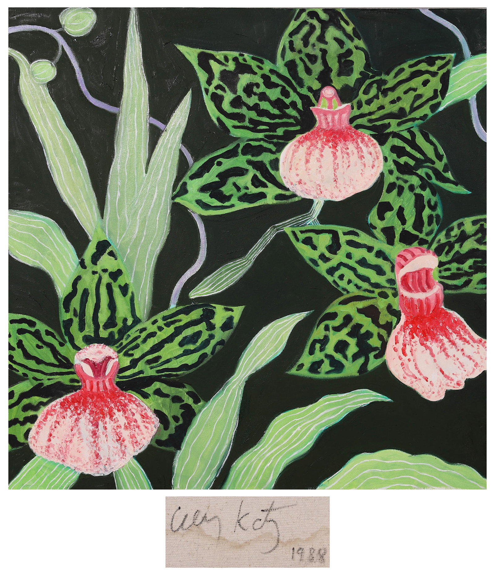 ALEX KATZ, ATTRIBUTED TO, OIL ON CANVAS: Attributed to Alex Katz. Oil on canvas. Dimensions: 70 x 70 cm.