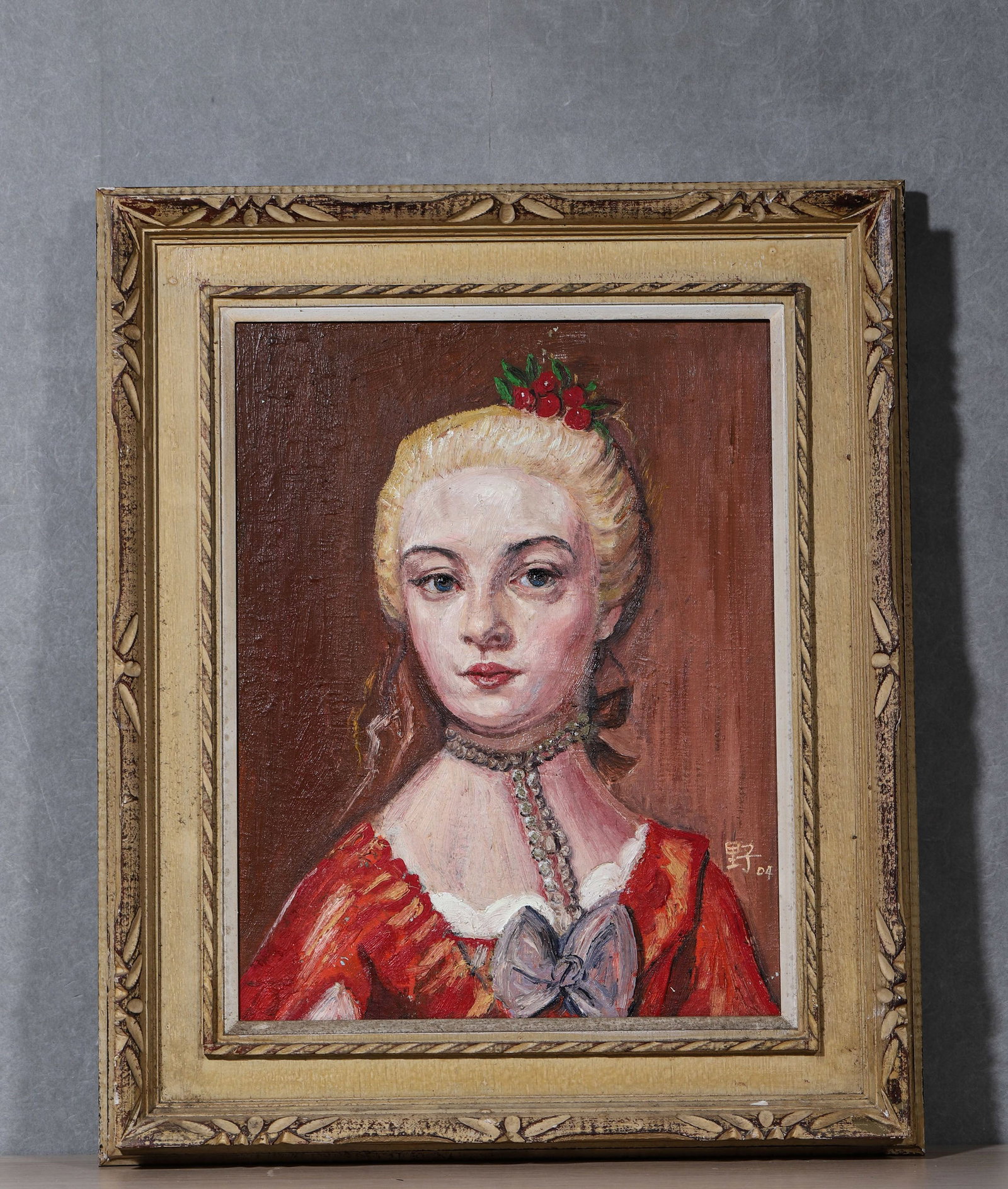 LIU YE, ATTRIBUTED TO, PORTRAIT, OIL ON CANVAS: Attributed to Liu Ye. Oil on canvas depicting a female portrait, framed. Dimensions: Image Area: 40 x 30 cm; Frame: 55 x 47 cm.