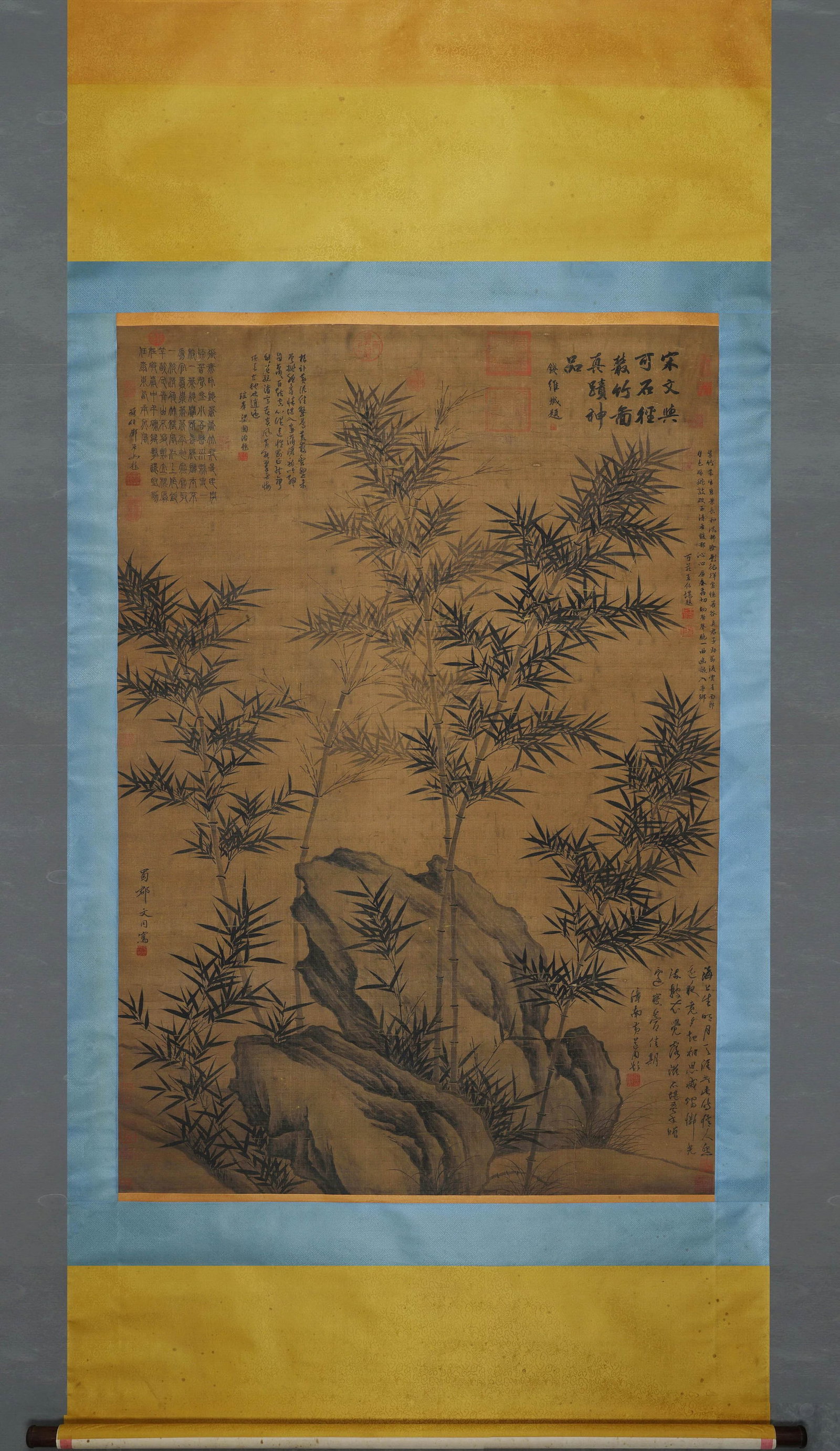 WEN TONG, ATTRIBUTED TO, BAMBOO AND ROCK, HANGING SCROLL (1 of 9)