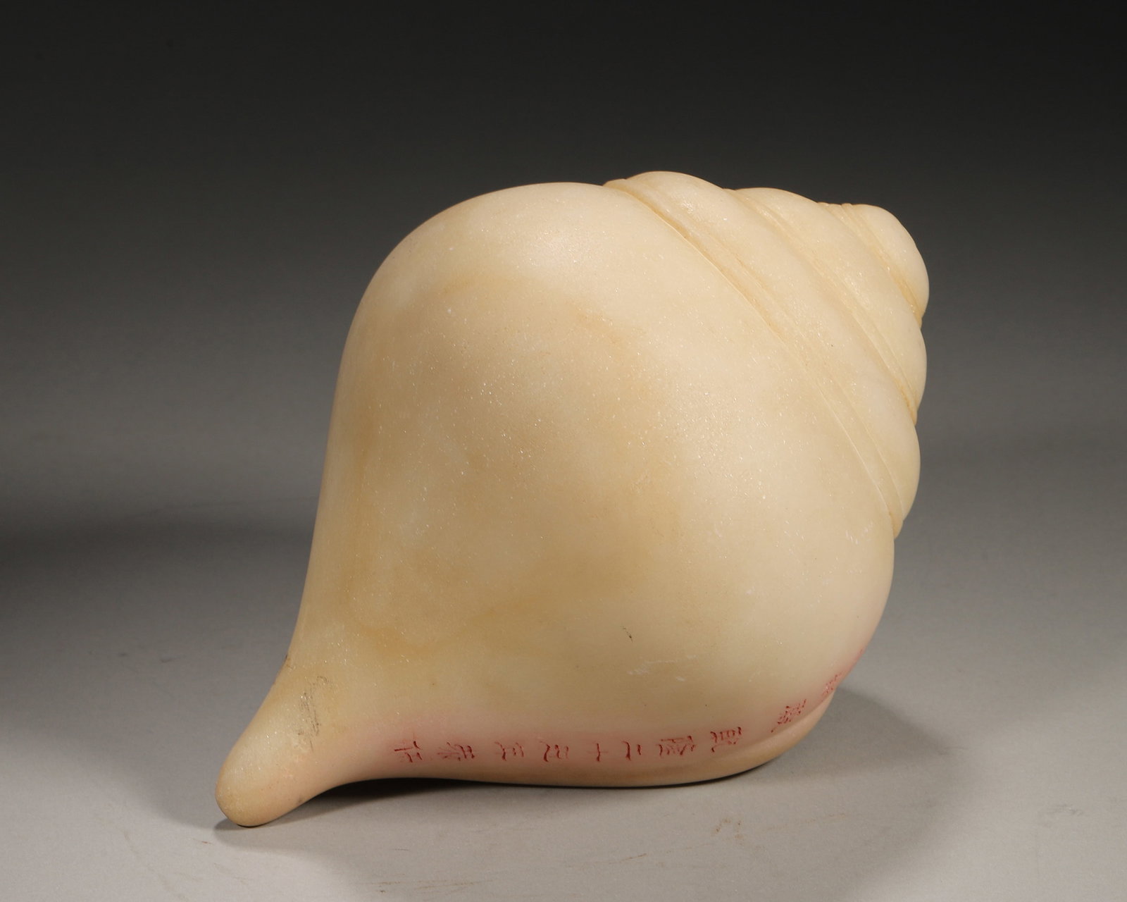 A WHITE JADE CONCH-FORM ORNAMENT - 8