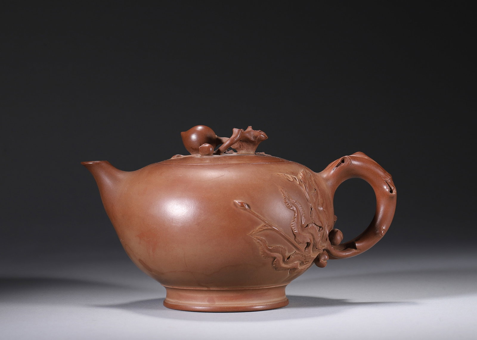 A ZISHA 'PEACH' TEAPOT (1 of 9)
