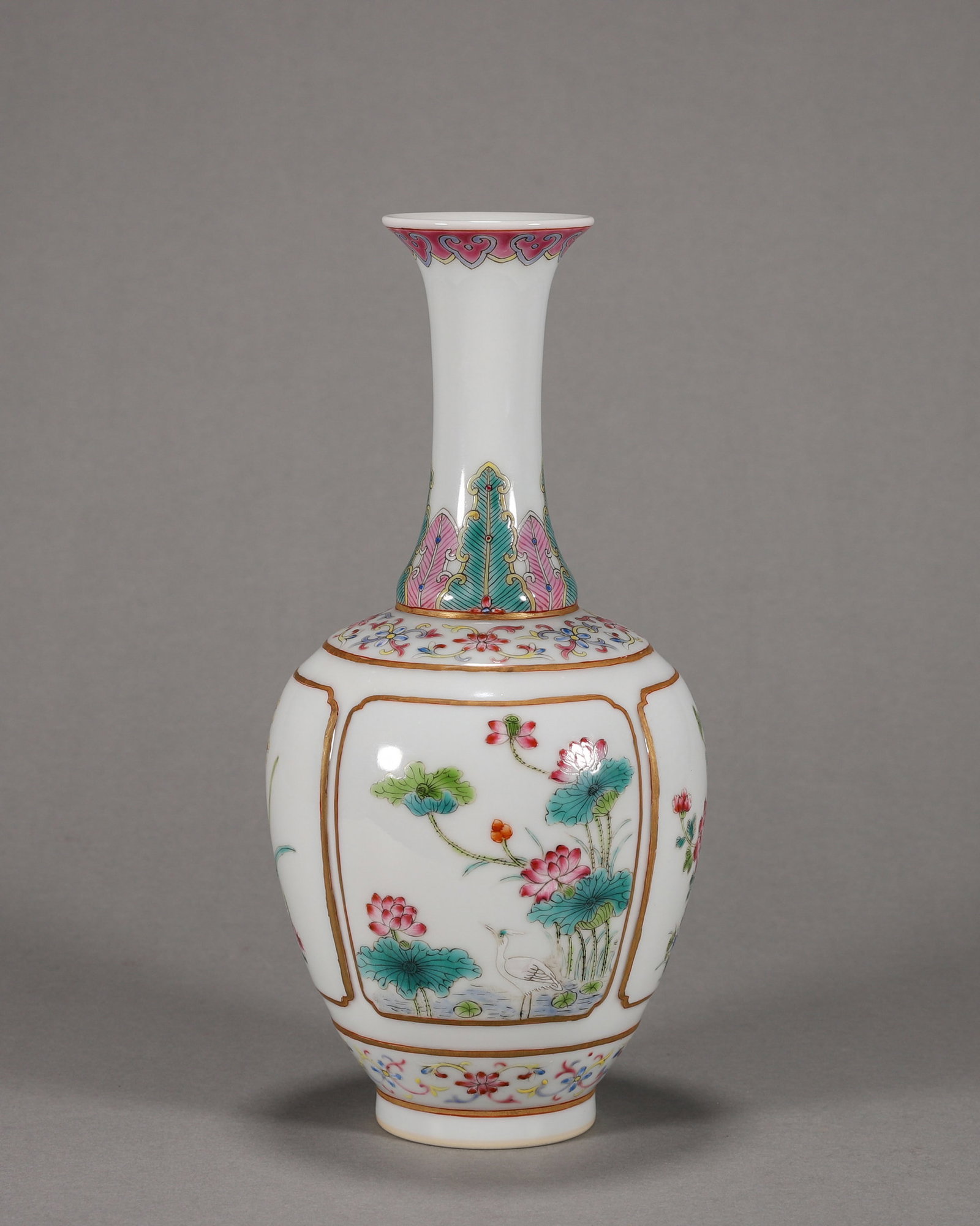 A FAMILLE-ROSE 'FOUR SEASONS FLOWERS' VASE (1 of 12)