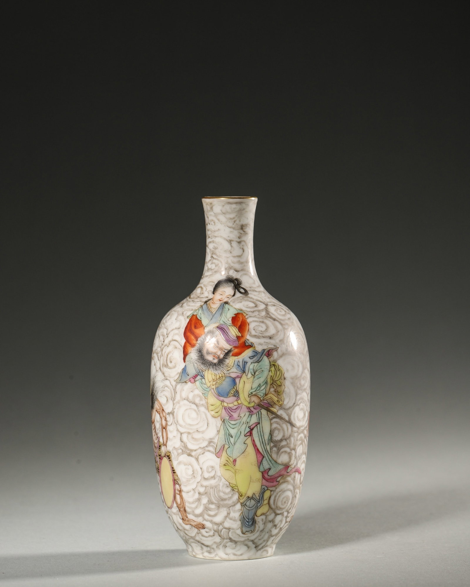 A FAMILLE-ROSE FIGURAL PORCELAIN VASE (1 of 6)