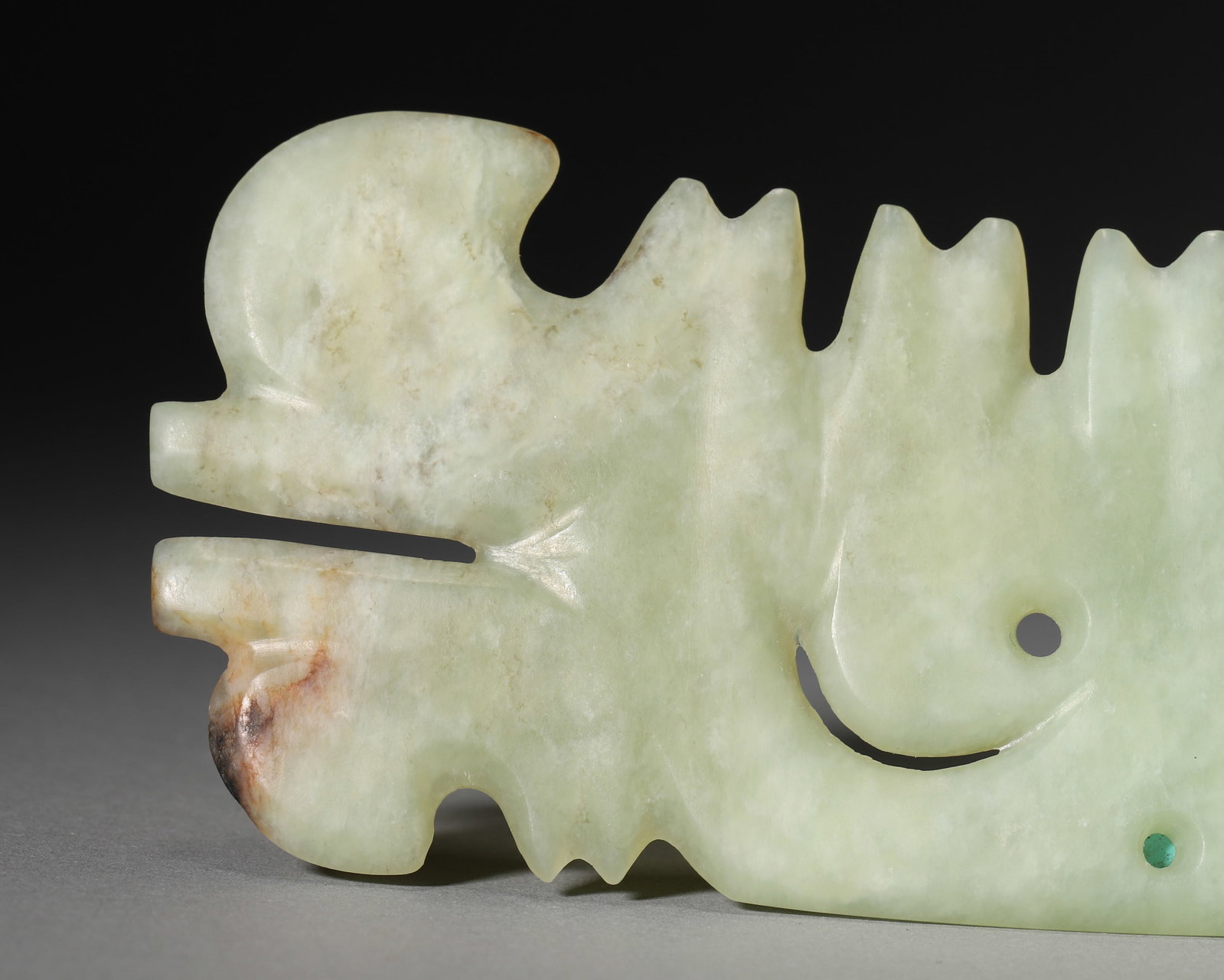 A JADE HOOKED-CLOUD PENDANT - 3