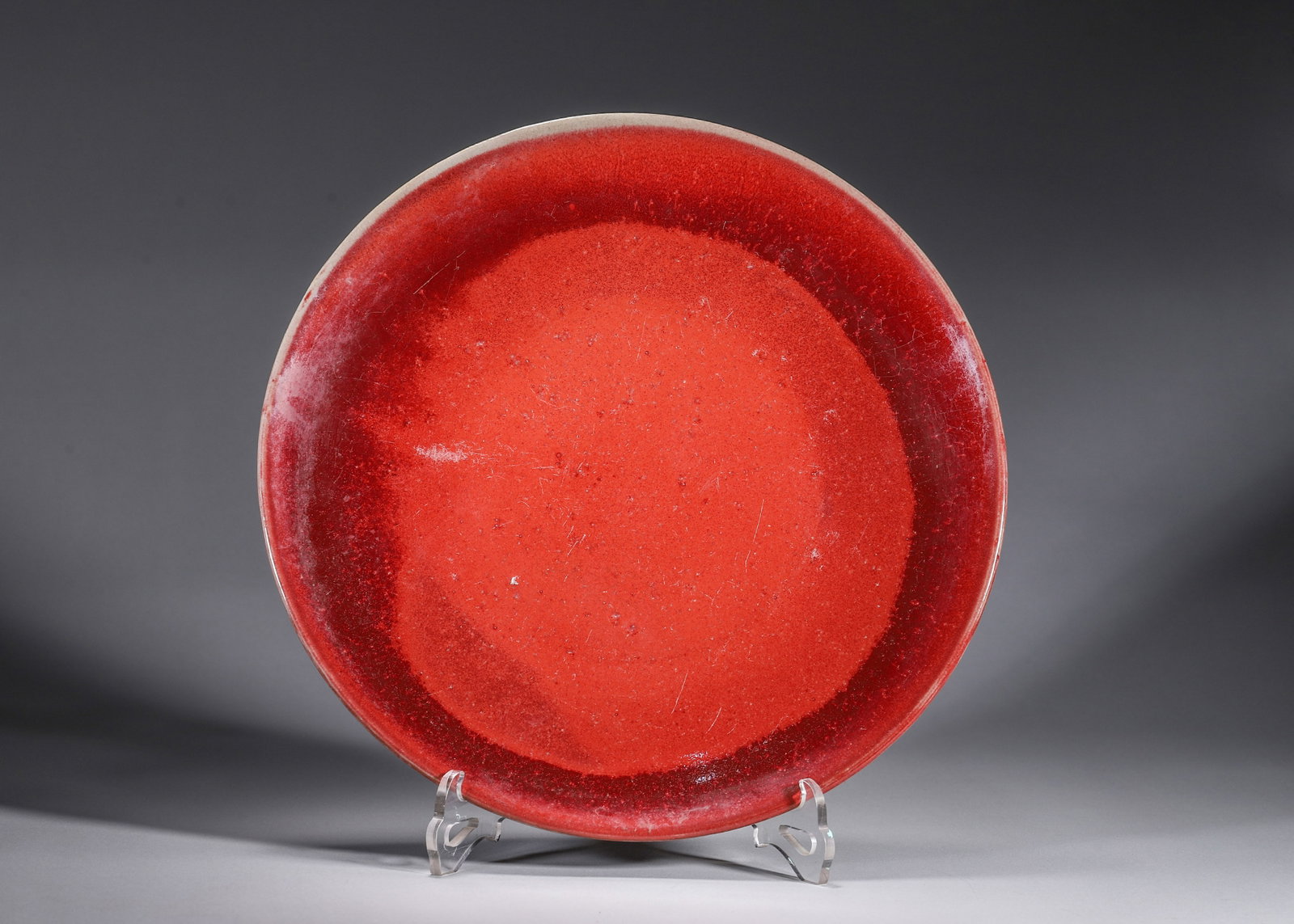 A LANGYAO-TYPE COPPER-RED-GLAZED DISH (1 of 7)