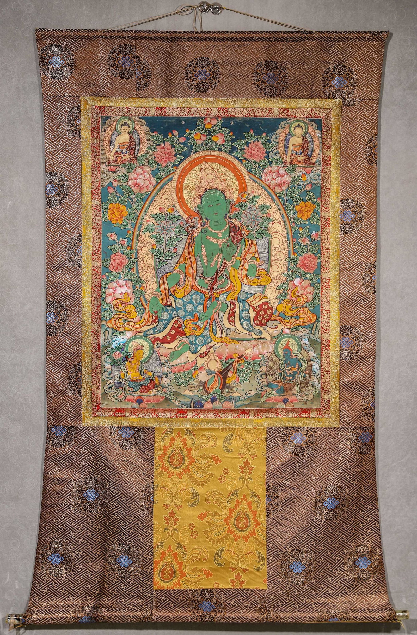 A THANGKA OF GREEN TARA (1 of 9)