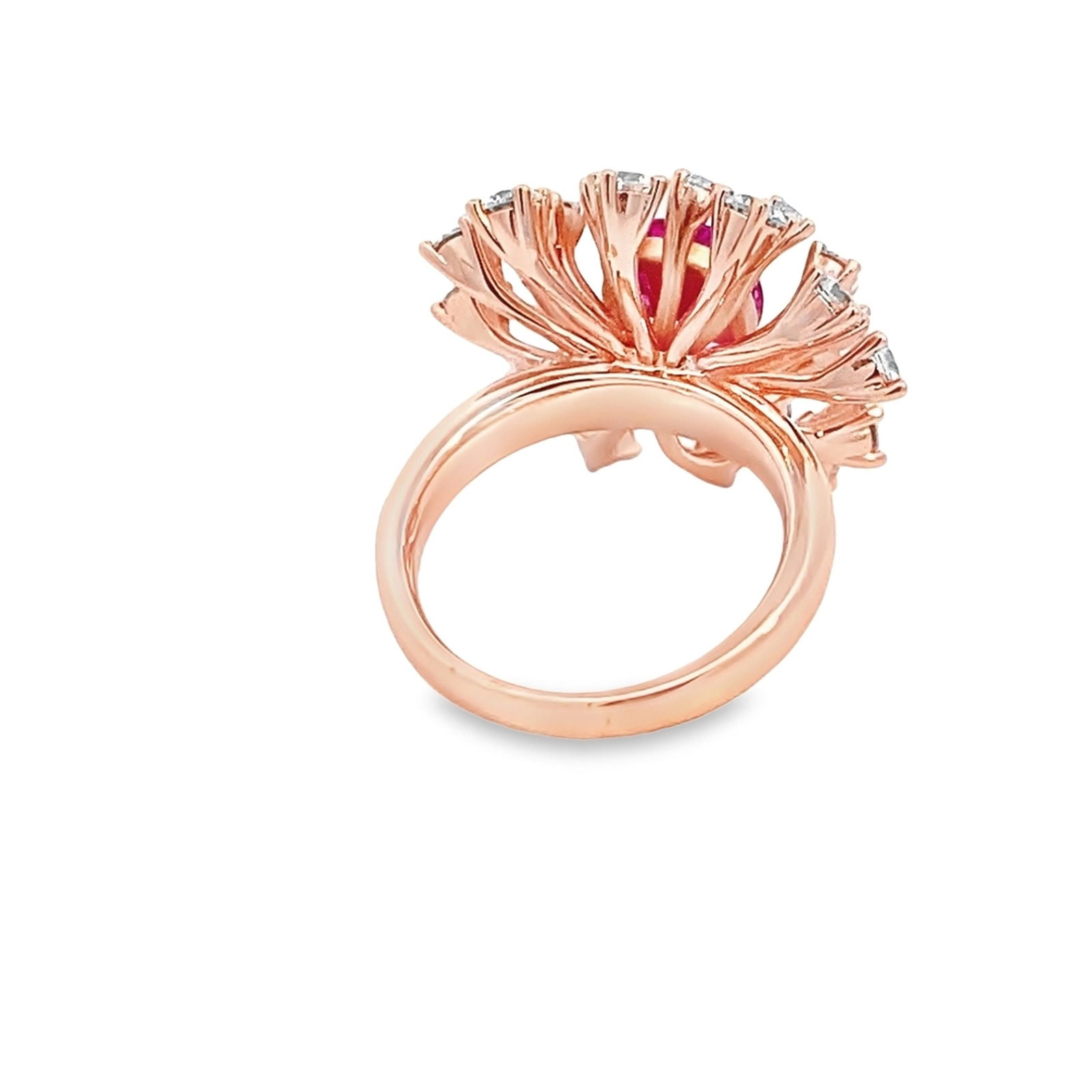 LAB RUBY AND DIAMOND RING - 3