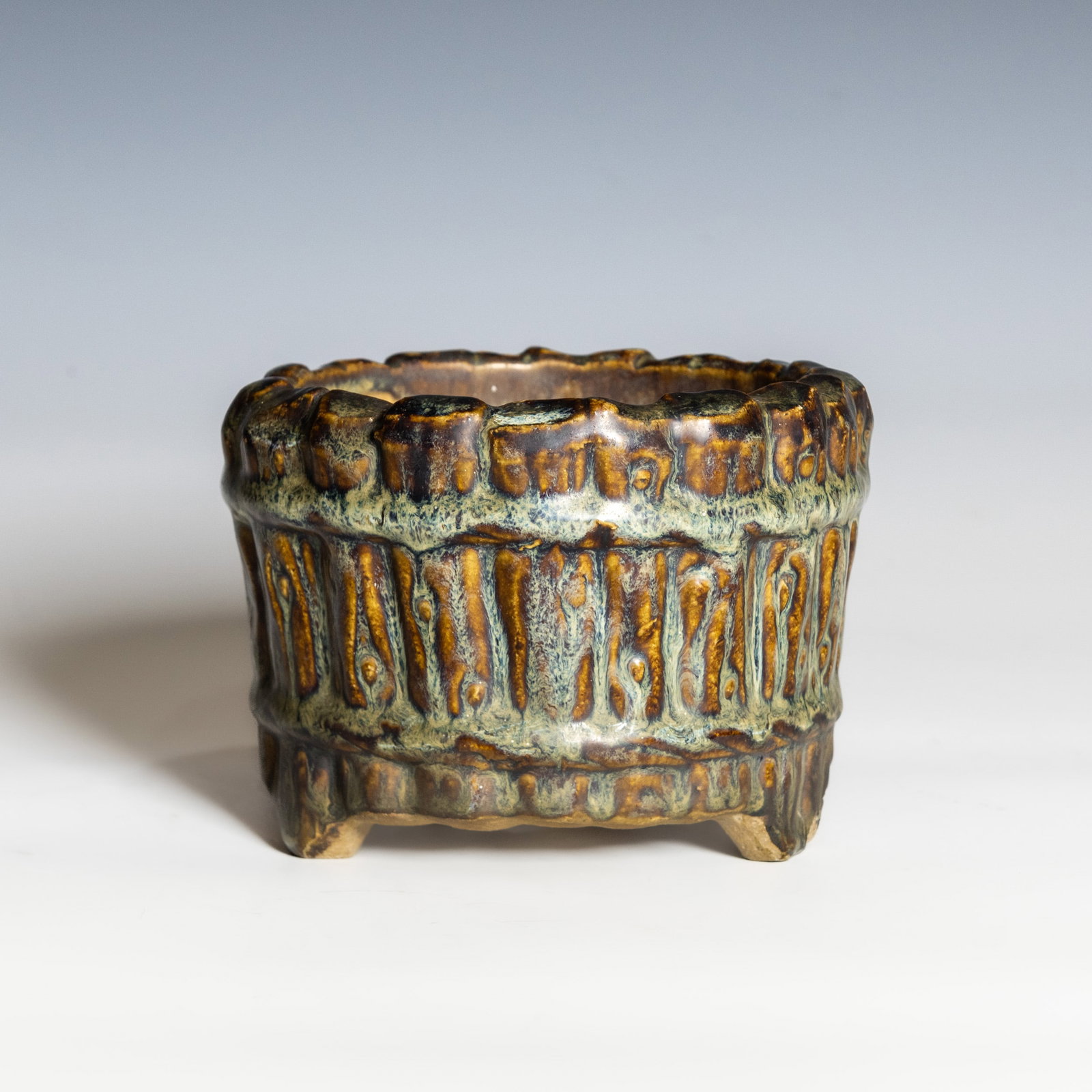 A CHINESE SHIWAN FLAMBE-GLAZED JARDINIERE WITH MARK, REPUBLIC PERIOD (1 of 9)