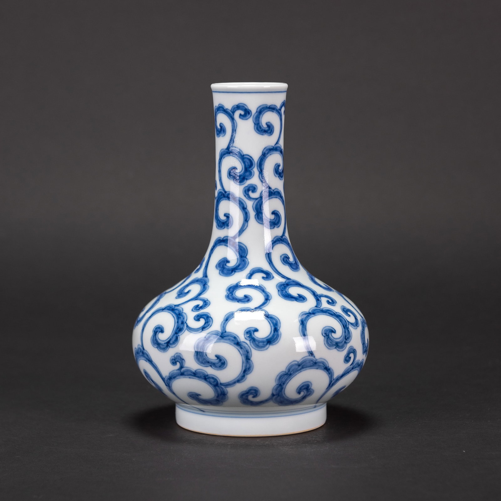 A CHINESE BLUE-AND-WHITE VASE, MING MARK: A Chinese blue-and-white vase, Ming mark. 7.68"h x 5.12"w (19.5 x 13 cm) Provenance: Property from an estate in Southern California.