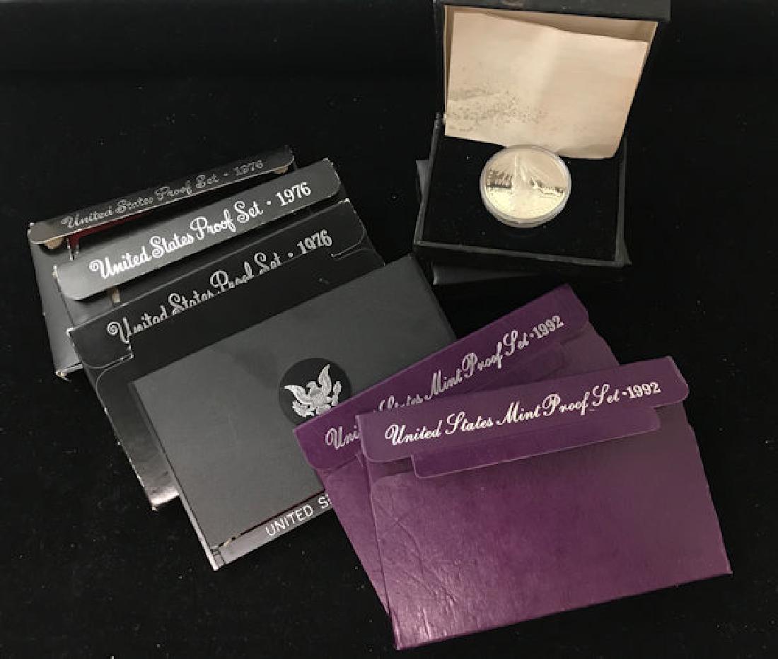 6 U.S. PROOF SETS INCLUDING (4) 1976 (ONE NO BOX) AND (1 of 1)