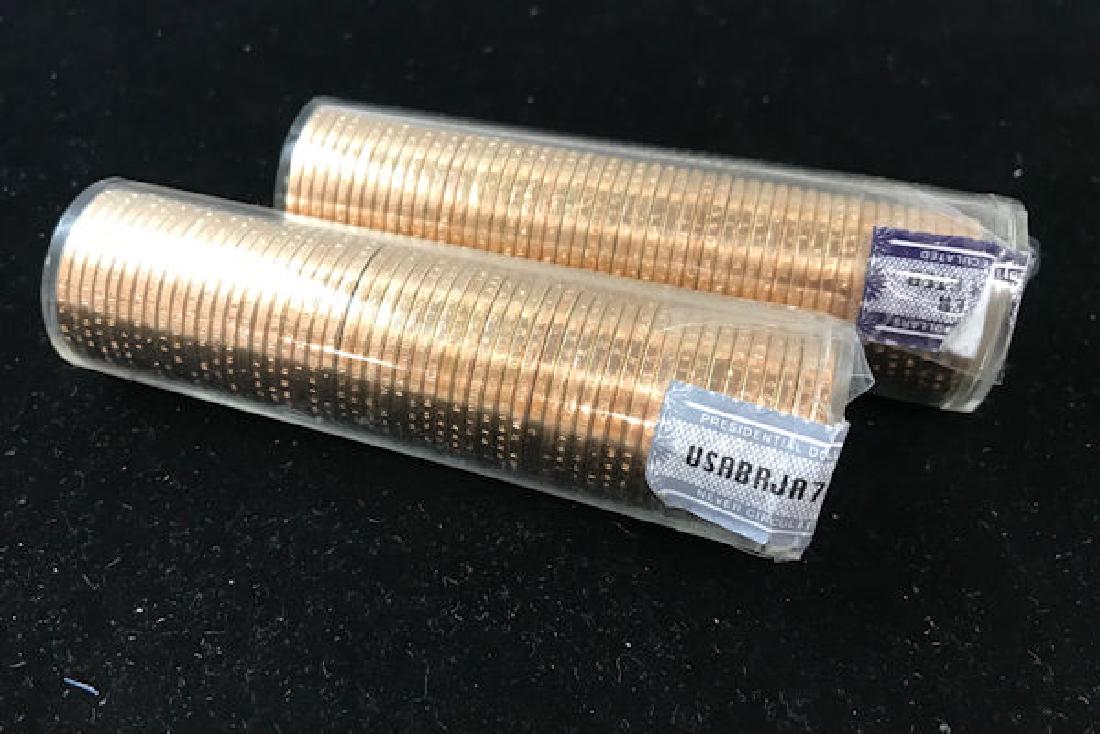 2 ROLLS (50 EACH) PRESIDENTIAL DOLLARS - THOMAS: 2 ROLLS (50 EACH) PRESIDENTIAL DOLLARS - THOMAS JEFFERSON AND JOHN ADAMS