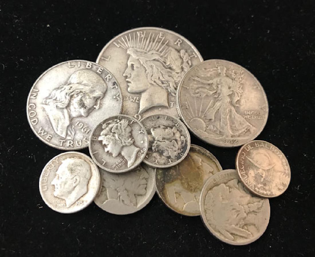 MIXED LOT INCLUDING 1923S PEACE SILVER DOLLAR, 1 (1 of 1)
