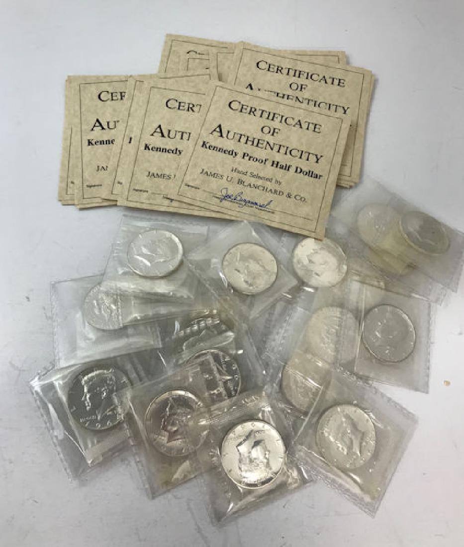(20) 1964 UNCIRCULATED KENNEDY HALF DOLLARS, WITH COAS (1 of 1)