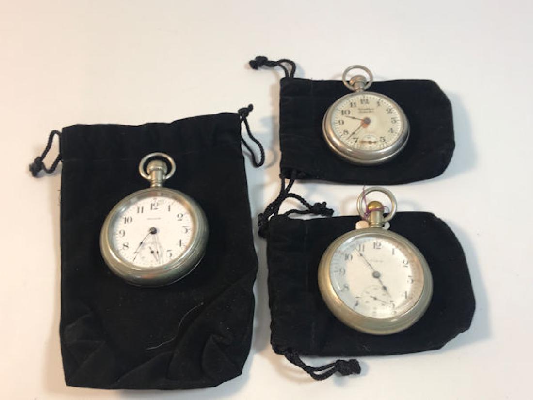 SILVER TONE POCKET WATCH LOT ~ LOT INCLUDES: 2" (1 of 7)