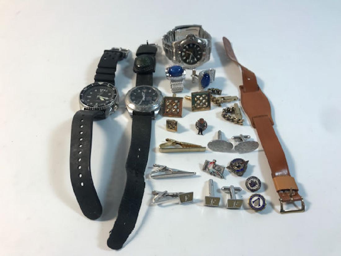 MEN'S ACCESSORIES LOT ~ THREE WRIST WATCHES INCLUDING (1 of 8)