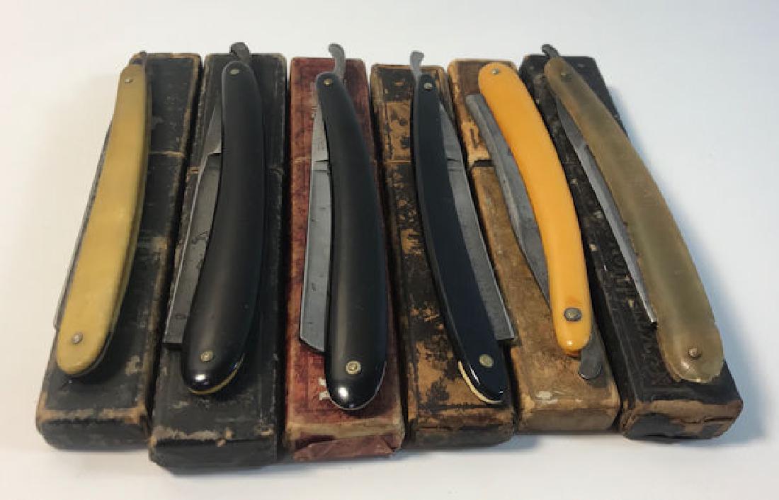 VINTAGE STRAIGHT RAZORS LOT ~ SOME IN BOXES. STYLES (1 of 7)