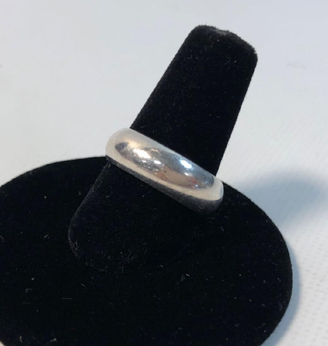 STERLING SILVER RING ~ STRAIGHT SHANK SIZE 6 BAND. HIGH (1 of 4)