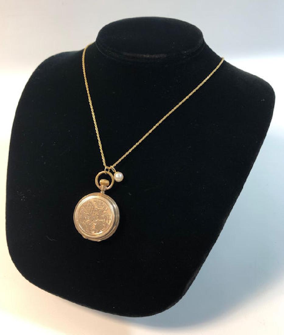 10KT GOLD WATCH AND CHAIN ~ 10KT GOLD ITALIAN MADE (1 of 8)