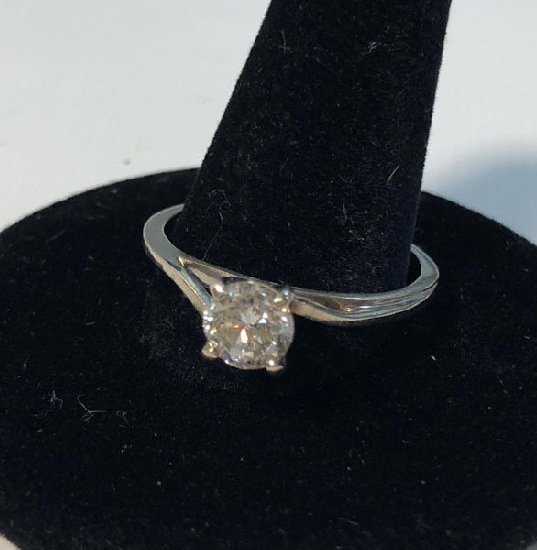14KT DIAMOND ENGAGEMENT RING ~ SIZE 9 STRAIGHT SHANK (1 of 8)