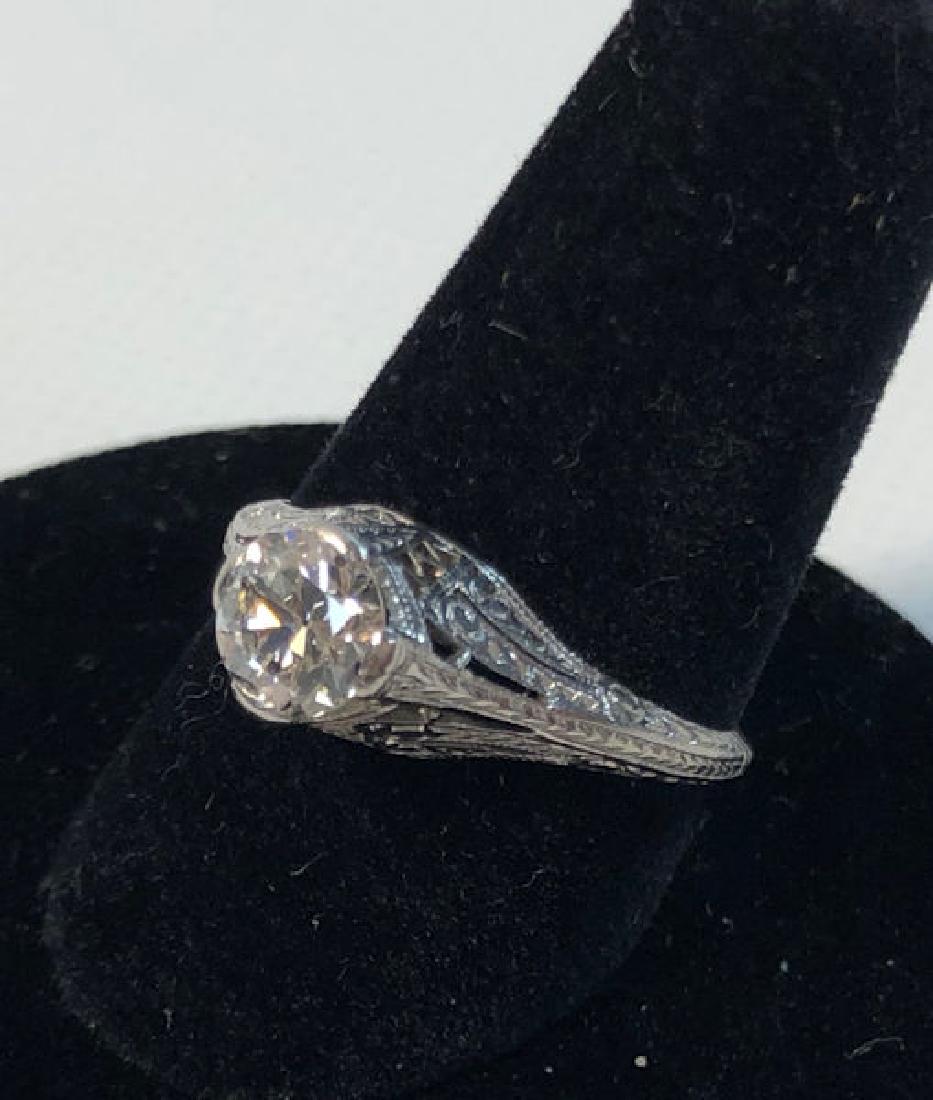 PLATINUM AND DIAMOND RING ~ SIZE 5.5 TAPERED SHANK (1 of 11)