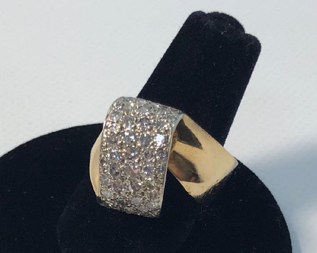 DIAMOND CLUSTER RING ~ 14KT YELLOW GOLD, SIZE 5, BYPASS (1 of 12)