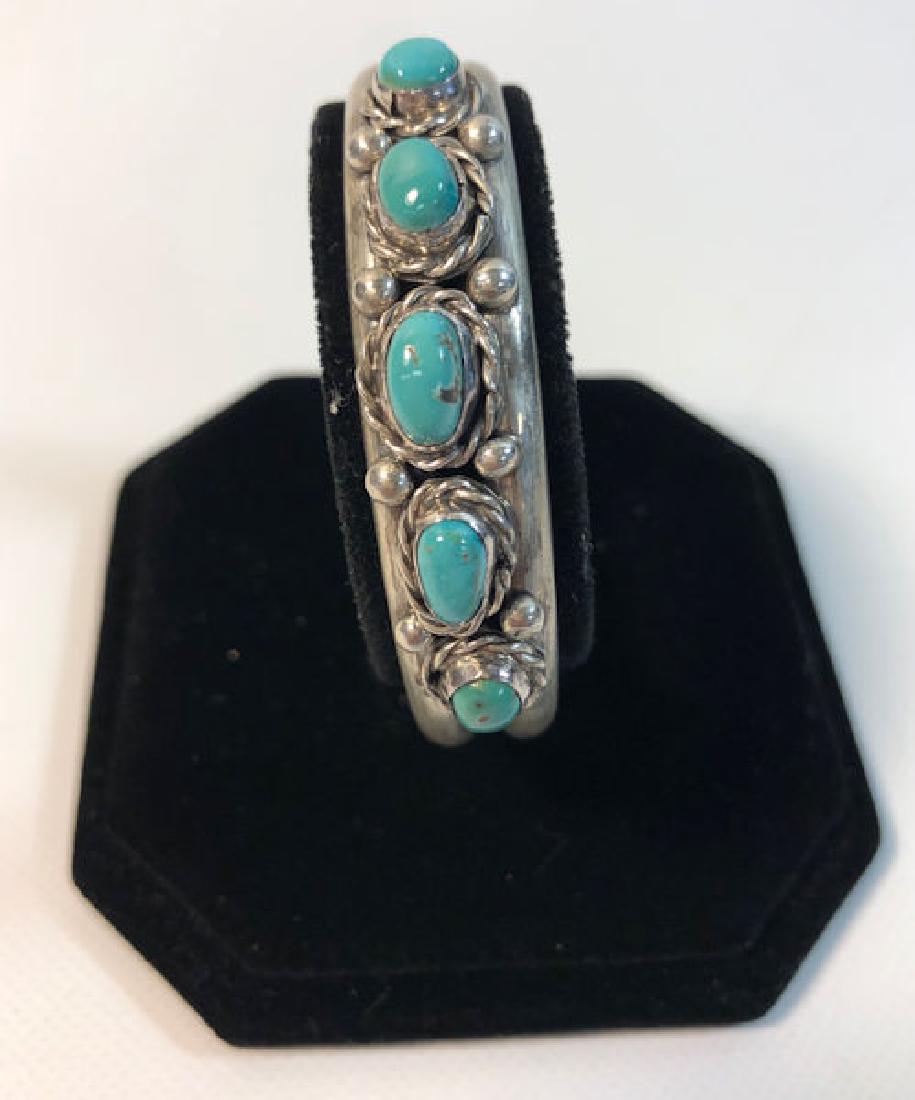 STERLING SILVER CUFF ~ SOUTHWESTERN STYLE STERLING (1 of 8)