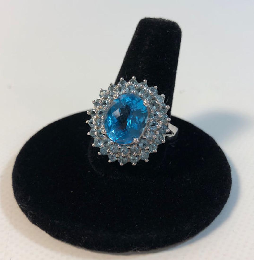 EFFY 14KT WHITE GOLD RING ~ SIGNED "BH". BENT SIZE 7 (1 of 10)