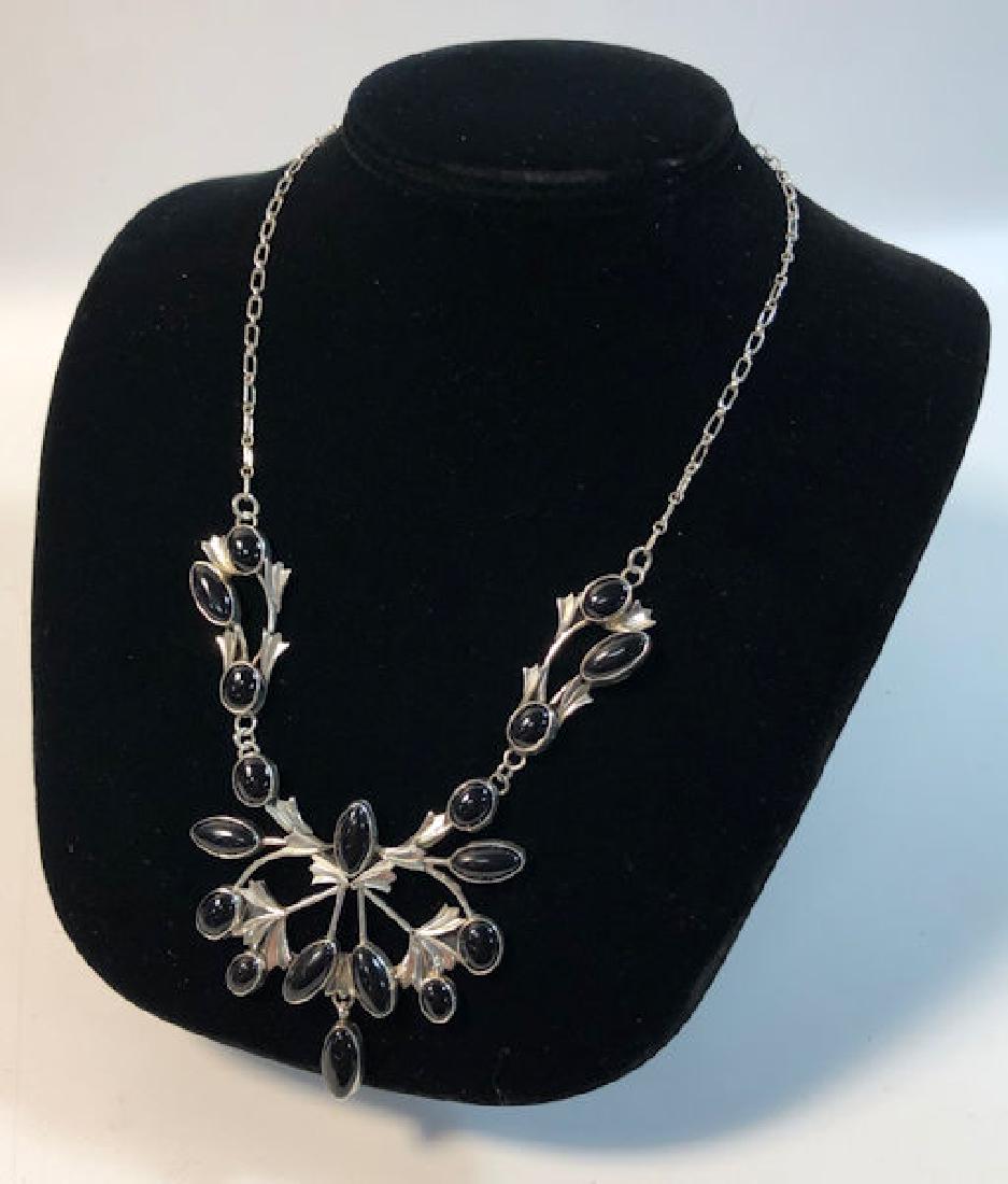 ONYX AND STERLING FASHION NECKLACE ~ STERLING SILVER (1 of 7)