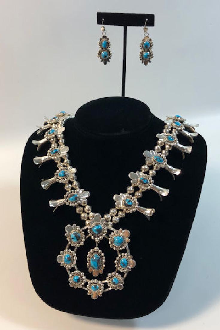 SQUASH BLOSSOM NECKLACE ~ STERLING SILVER BEAD SQUASH (1 of 13)