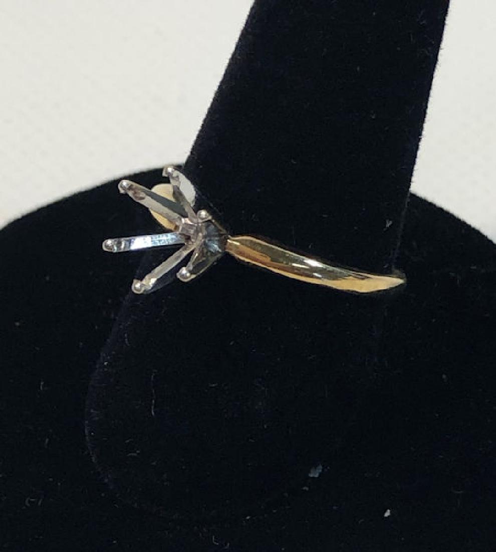 14KT GOLD RING MOUNT ~ MARKED PLUMB, SIX PRONG SETTING, (1 of 7)