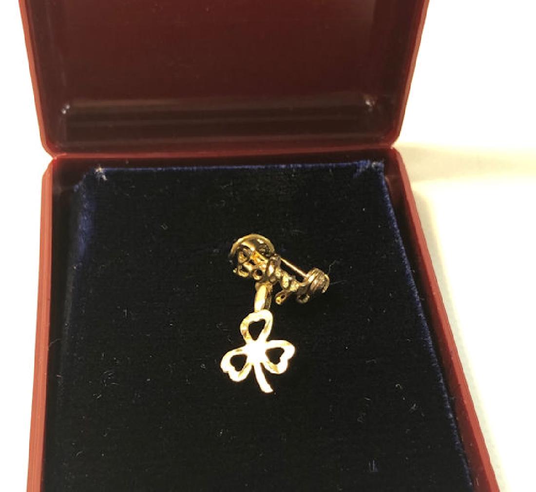 14KT GOLD PIN ~ IN RED BOX, FEATURING PHONETIC "BABY" (1 of 2)