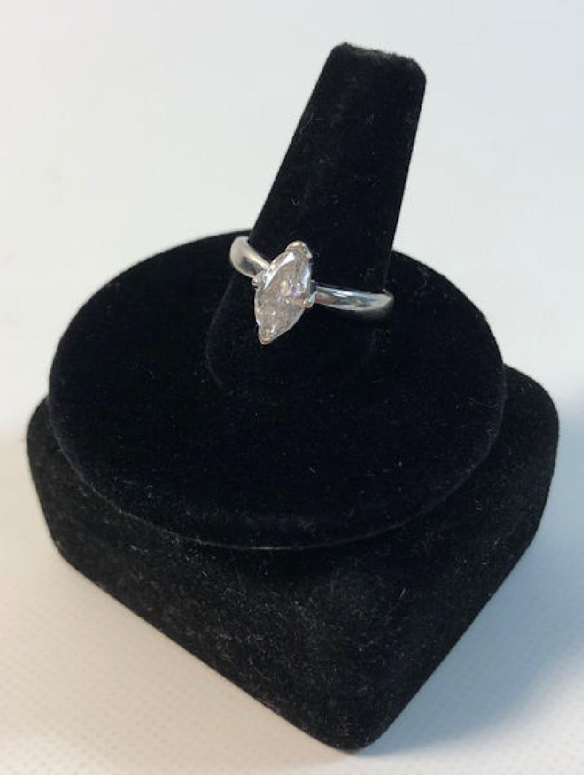 14KT ENGAGEMENT RING ~ SIZE 6 TAPERED SHANK WHITE GOLD (1 of 15)