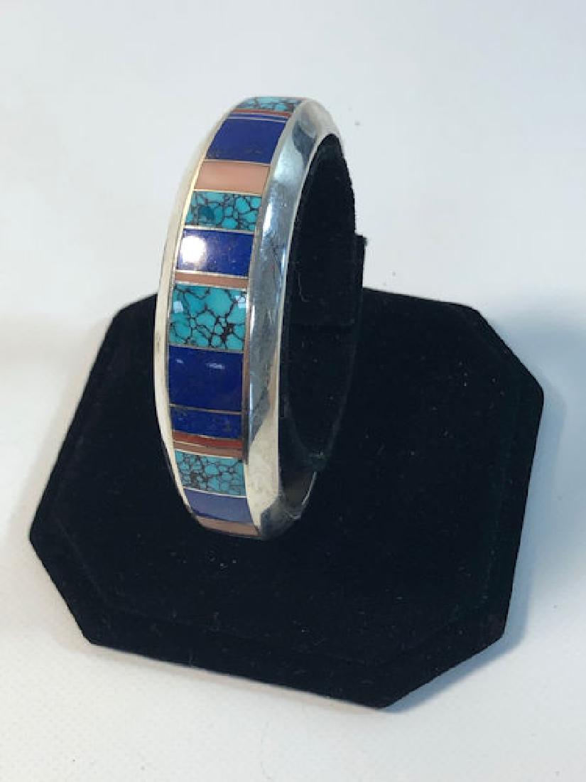 STERLING AND SEMI-PRECIOUS STONE CUFF ~ STERLING (1 of 6)