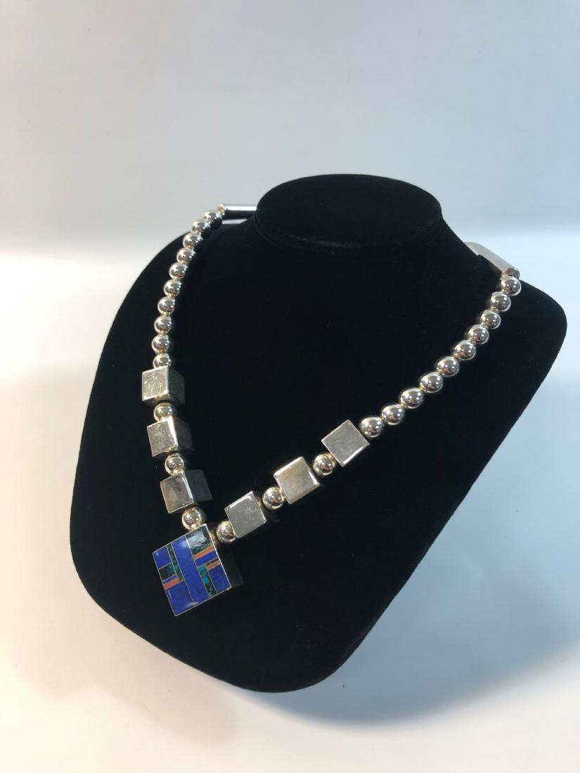 STERLING SILVER STATEMENT NECKLACE ~ SOUTHWESTERN STYLE (1 of 8)