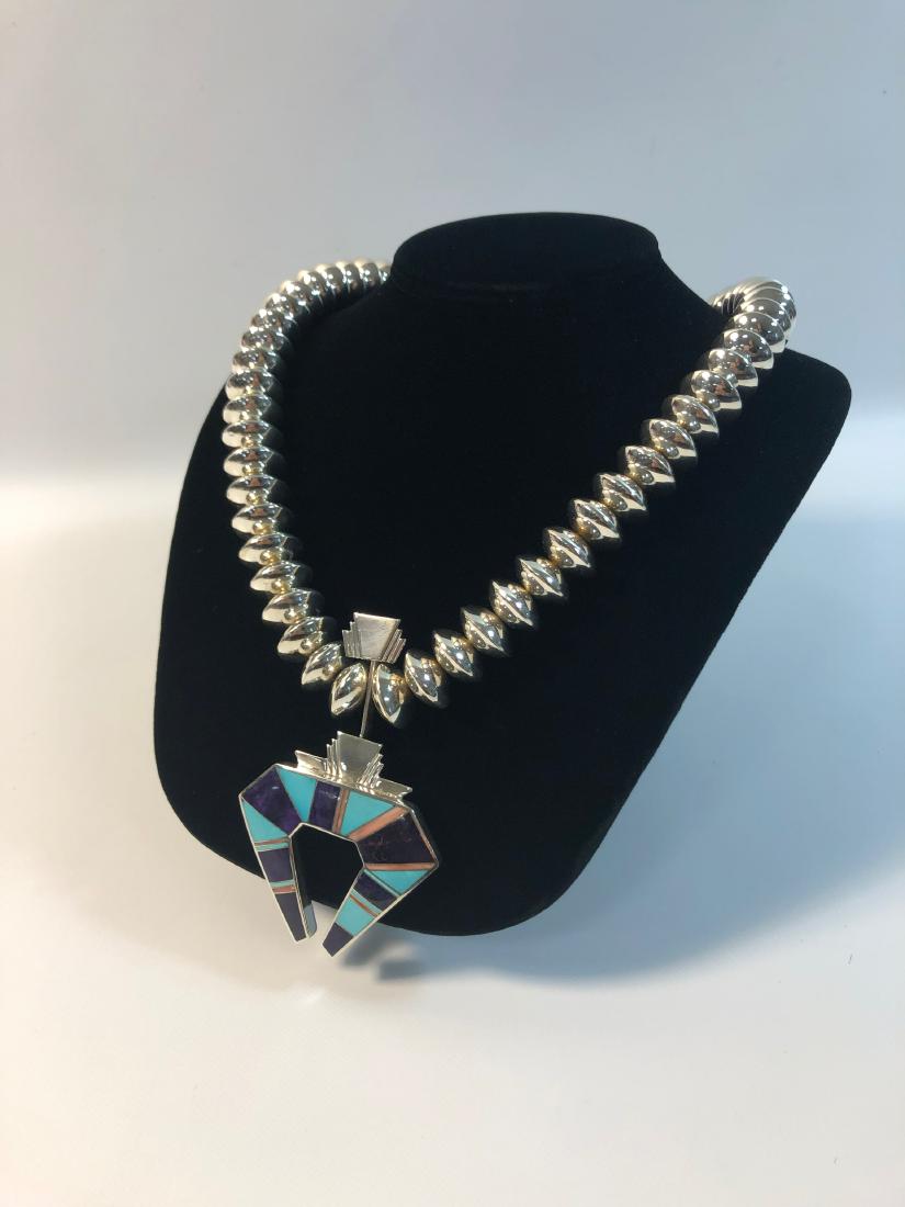 STERLING SILVER STATEMENT NECKLACE ~ SOUTHWESTERN STYLE (1 of 10)