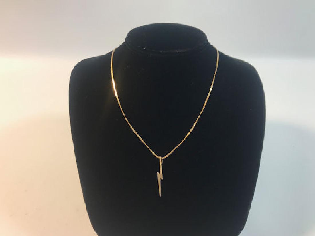 14KT GOLD NECKLACE ~ POLISHED SERPENTINE LINK CHAIN (1 of 3)