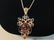 SILVER AND AMBER FASHION NECKLACE ~ STERLING SILVER - 2