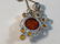 SILVER AND AMBER FASHION NECKLACE ~ STERLING SILVER - 5
