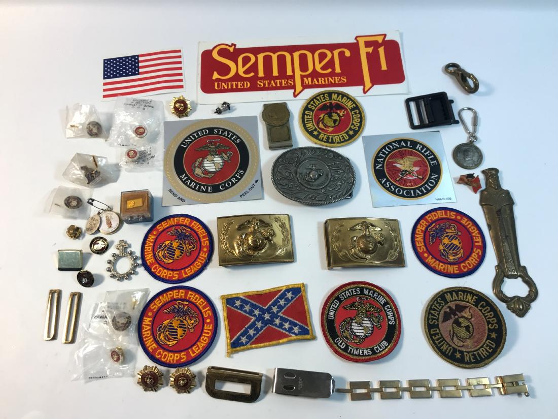 BUCKLES, PATCHES, AND PINS ~ MARINE CORPS BELT BUCKLES, (1 of 7)